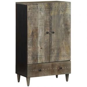 VidaXL Buffet 60x33x110 cm bois de manguier massif
