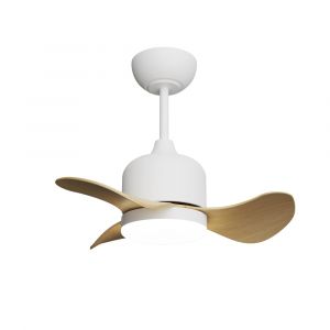 Ventilateur de plafond avec lumière haut-parleur Bluetooth blanc