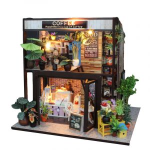 Dam Caf&eacute; voyage dans le temps. Maquette 3d r&eacute;aliste.