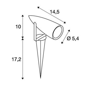 SLV Projecteur de jardin LED EEC: A++ (A++ - E) 8.6 W rouille 227507 rouille