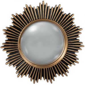 IXIA Miroir mural en résine dorée et patinée 24 cm