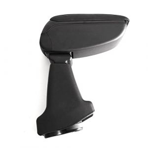 Omac Accoudoir pour Fiat 500 500C 2007-2015 Vinyl Abs Noir Coulissant