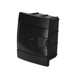 Horoz Electric Tableau électrique encastrable 4 modules (1x4) IP40 noir porte fumée horoz