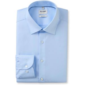Olymp Chemise Level Five Twill Clair Manches Extra Longues Bleu clair Bleu taille 40
