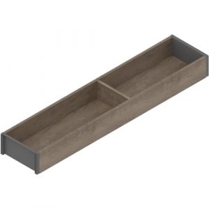 Blum AMBIA-LINE - Cadre de tiroir de cuisine - Largeur : 100 mm - Longueur : 472 mm - Hauteur : 50 mm - Ch&ecirc;ne Nebraska - Organiseur de tiroirs - 1 cadre et 1 s&eacute;parateur transversal - Organiseur de