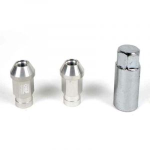 OMP Set Nuts 7075 40 mm M12 x 1,50 20 uds Silver