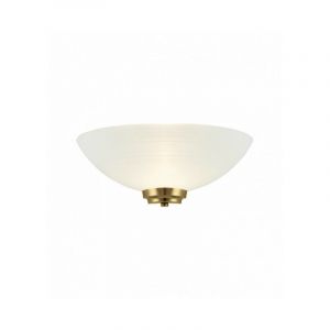 Endon Applique Welles, laiton antique et verre