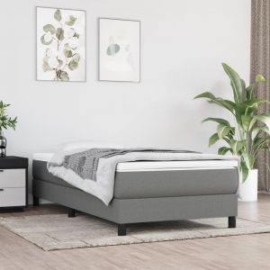 VidaXL Matelas de lit à ressorts ensachés Gris foncé 100x200x20 cm