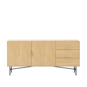 DRAWER Sveg - Buffet 2 portes 3 tiroirs en bois L160cm