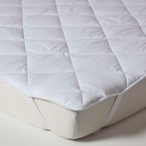 Homescapes - Surmatelas luxueux en coton, 150 x 200 cm - Blanc