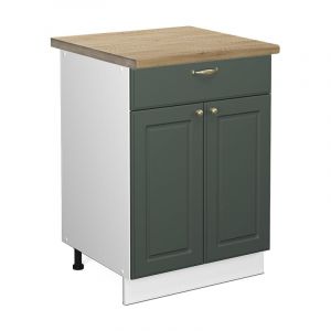 Meuble Cuisine Fame-Line, 60 Cm Avec Tiroir, Pt Chêne, Vert Or Campagne, Vicco