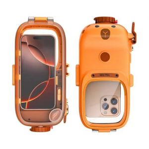 Lanhiem Pochette &Eacute;tanche IPX8 15M - Coque Universelle pour Smartphones 4.7-6.9'' - Compatible Bluetooth - Orange.