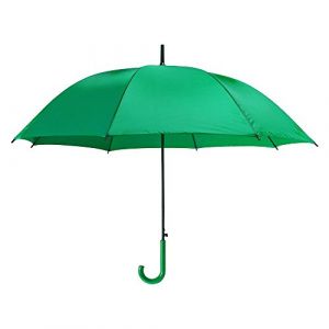 Image de eBuyGB Coloured Automatic Plastic Crook Handle Umbrella/Brolly Parapluie Canne, 107 cm, Vert (Green)