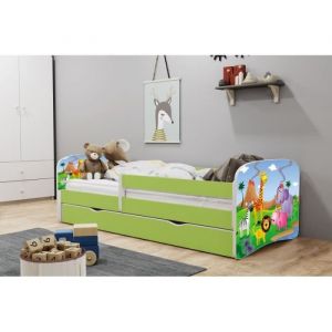 Lit Safari Vert Babydreams Sans Tiroir Sans Matelas 140/70