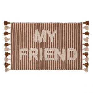 Tapis effet laine Scott marron