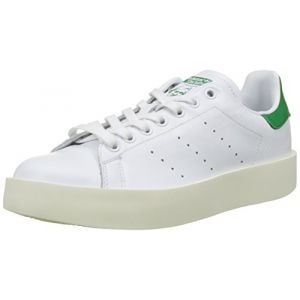 Image de Adidas Stan Smith Bold, Baskets Femme, Blanc (Footwear White/Footwear White/Green), 37 1/3 EU