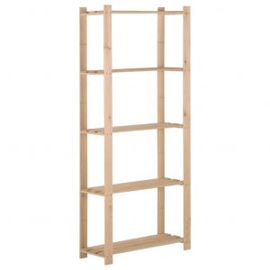 Image de VidaXL Étagère de stockage 5 niveaux 80x28,5x170 cm Bois de pin massif