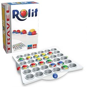 Goliath Rolit Travel, Bordspel voor Kinderen Vanaf 7 Jaar, Strategiespel voor 2 tot 4 Spelers, Logicaspel voor met het Hele Gezin, Compact Reisspel