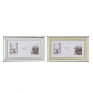 Image de Cadre photo DKD Home Decor Verre polystyrène Doré Argenté Traditionnel 47 x 2 x 29 cm (2 Unités)