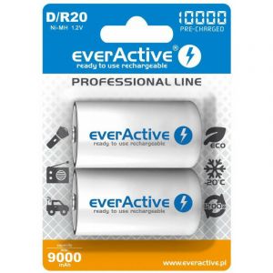 AKUMULATORKI EVERACTIVE 2x R20/D 1.2V 10000mAh