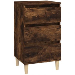 VidaXL Table de chevet chêne fumé 40x35x70 cm bois d'ingénierie Chêne fumé