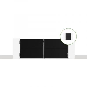 Pack portail battant NALI 3x1,2m + Portillon H.120cm noir mat