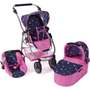 Bayer Chic Poussette pour poupées, 3 en 1 EMOTION - Papillon