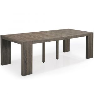 Declikdeco Console extensible chêne clair 250cm mat NIKA