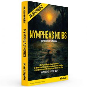 MIRALUDO Nymph&eacute;as Noirs : l&rsquo;enqu&ecirc;te &ndash; Jeu de soci&eacute;t&eacute; | Jeu d&rsquo;enqu&ecirc;te et de strat&eacute;gie | Jeu immersif | 2-6 Joueurs | 2-4 Heures | Inspir&eacute; du Polar de Michel Bussi