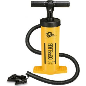 Deuba Pompe double piston - D&eacute;placement de piston 2x1,5L - Robuste adaptateurs gonflage - Matelas bou&eacute;e pneus v&eacute;lo