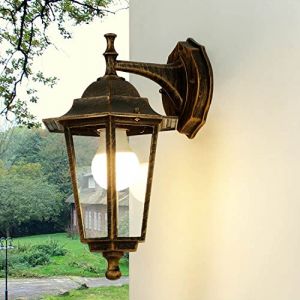 Licht-erlebnisse - Rustikale Außenlampe paris Kupfer Antik IP44 E27 - Kupfer Antik - Cuivre antique