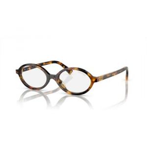 MIU MIU Femme MU 04ZS VAU08N Lunettes de soleil Acétate Tortue Transparent Ronde Normale
