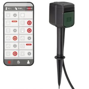 Brennenstuhl 1154540601 Prise intelligente Noir, Vert, Multiprise