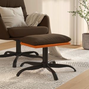 VidaXL Repose-pied Marron 60x60x39 cm Tissu et similicuir Marron
