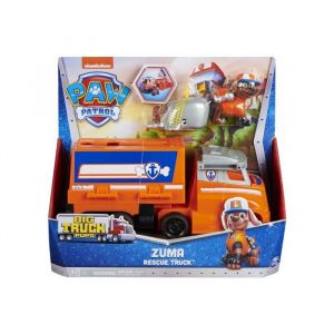Coffret pat patrouille - camion de orange 22cm + baleine + chien zuma - set collection truck rescue + 1 carte tigre - véhicule - figurine