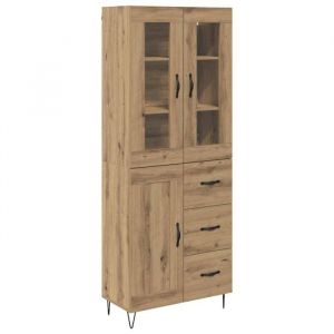 VidaXL Haut Armoire avec tiroir Ch&ecirc;ne artisanal 69,5 x 34 x 180 cm