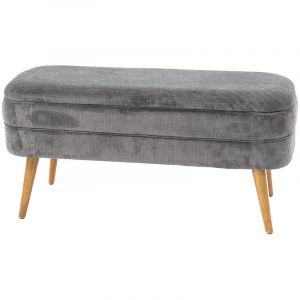 Image de Amadeus Banquette en velours Mike Gris foncé Gris Foncé