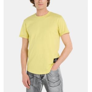 Calvin Klein T-shirt droit coton uni Jaune Jeans - Couleur Jaune - Taille S