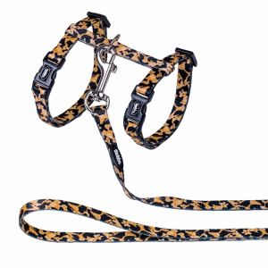 Harnais et laisse pour chat Nobby Pet Leopard