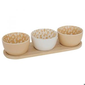 Atmosphera Service ap&eacute;ritif Leopardi 4 pi&egrave;ce(s) L30xp10xH6cm cr&eacute;ateur d'int&eacute;rieur