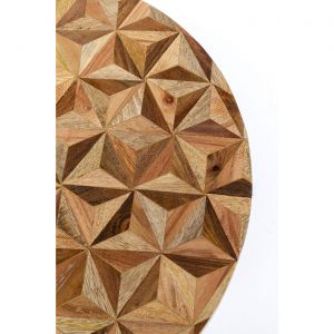 Kare Design Table d'appoint Domero Geo 40cm marron et dorée