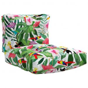 VidaXL Coussins de canapé palette 2 pcs multicolore Tissu Vert et rose