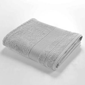 Douceur d'intérieur, Drap de Bain (90 x 150 cm) Tendresse Gris Perle, Eponge Unie