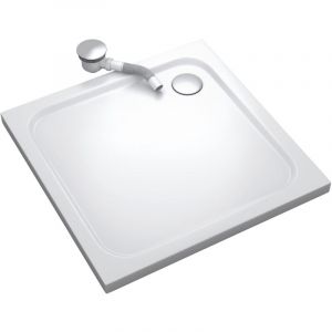 SHIMMER Receveur de douche 70 x 70 cm acrylique Blanc + bonde et siphon inclus - Salle de bain