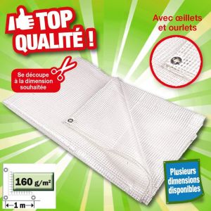 Outiror Bâche a découper translucide 2x3m, 160gr/m2, avec oeillets | 4m X 6m