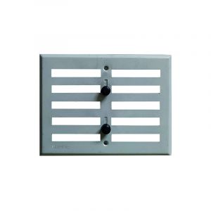 Grille d'a&eacute;ration aluminium mat &agrave; visser entr&eacute;e d'air r&eacute;glable 7x24cm