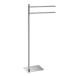 Gedy ARTU Porte-Serviettes sur Pied, Acier Inoxydable, Chrome, 39,6 x 16,7 x 84 cm