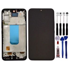 Ecran Pour Samsung galaxy A54 A546 SM-A546B SM-A546V SM-A546U Châssis Noir LCD - LCD / Noir / Avec Kit Outils
