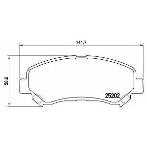Image de Brembo Jeu de 4 plaquettes de frein arri&egrave;re SUZUKI KIZASHI (065P 79 028)