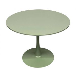 Oviala Table &agrave; manger ronde 4 personnes D100 cm vert
